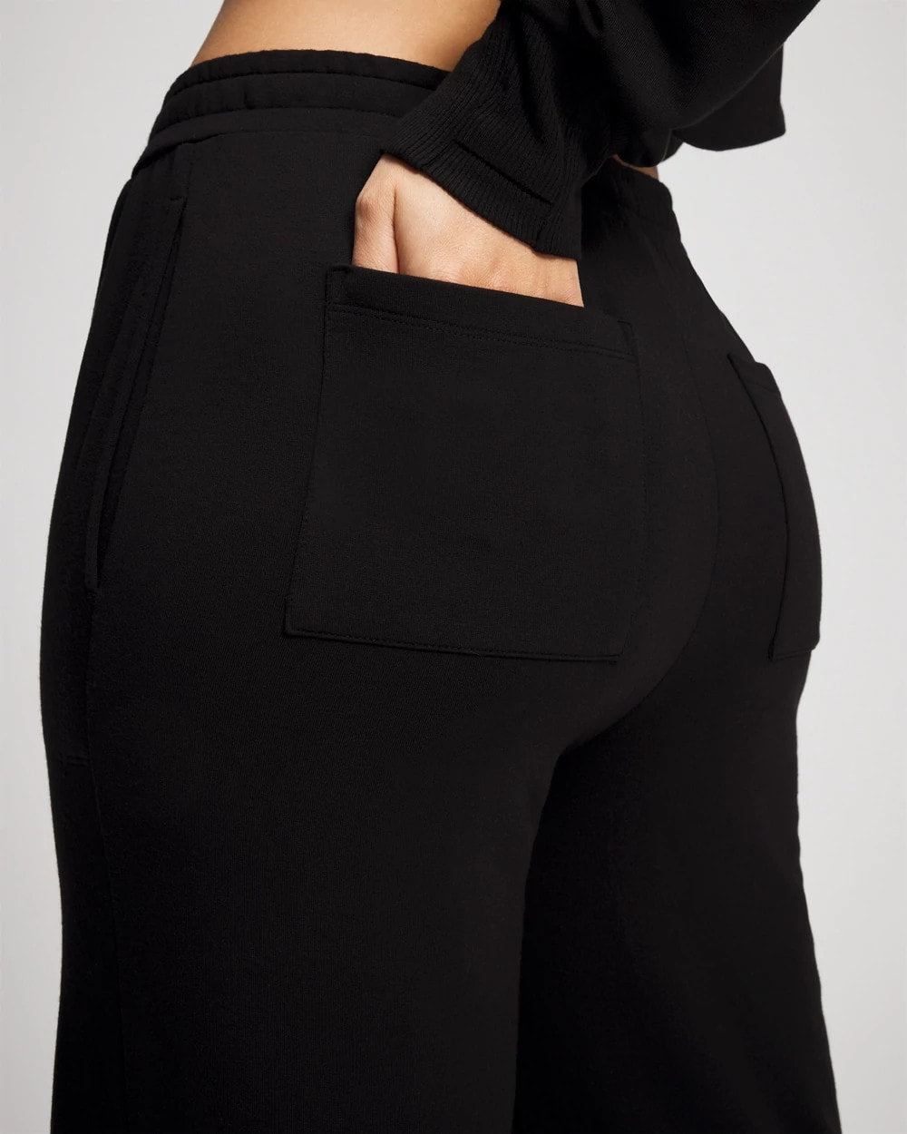 BLACK - Ultrasoft Fleece Straight Leg Pant
