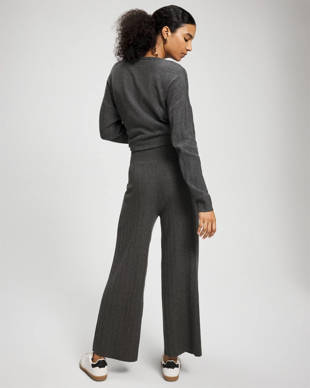 HEATHER QUARTZ - Premier Knit Rib Straight Leg Pant