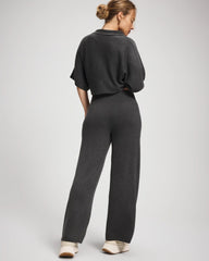 HEATHER QUARTZ - Premier Knit Sweater Wide Leg Pant