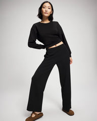BLACK - Modern Modal Straight Leg Pant