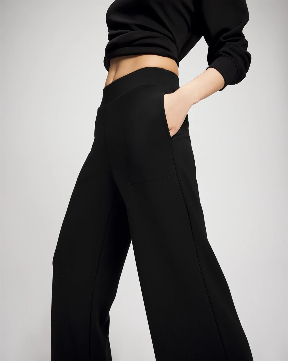 BLACK - Modern Modal Straight Leg Pant