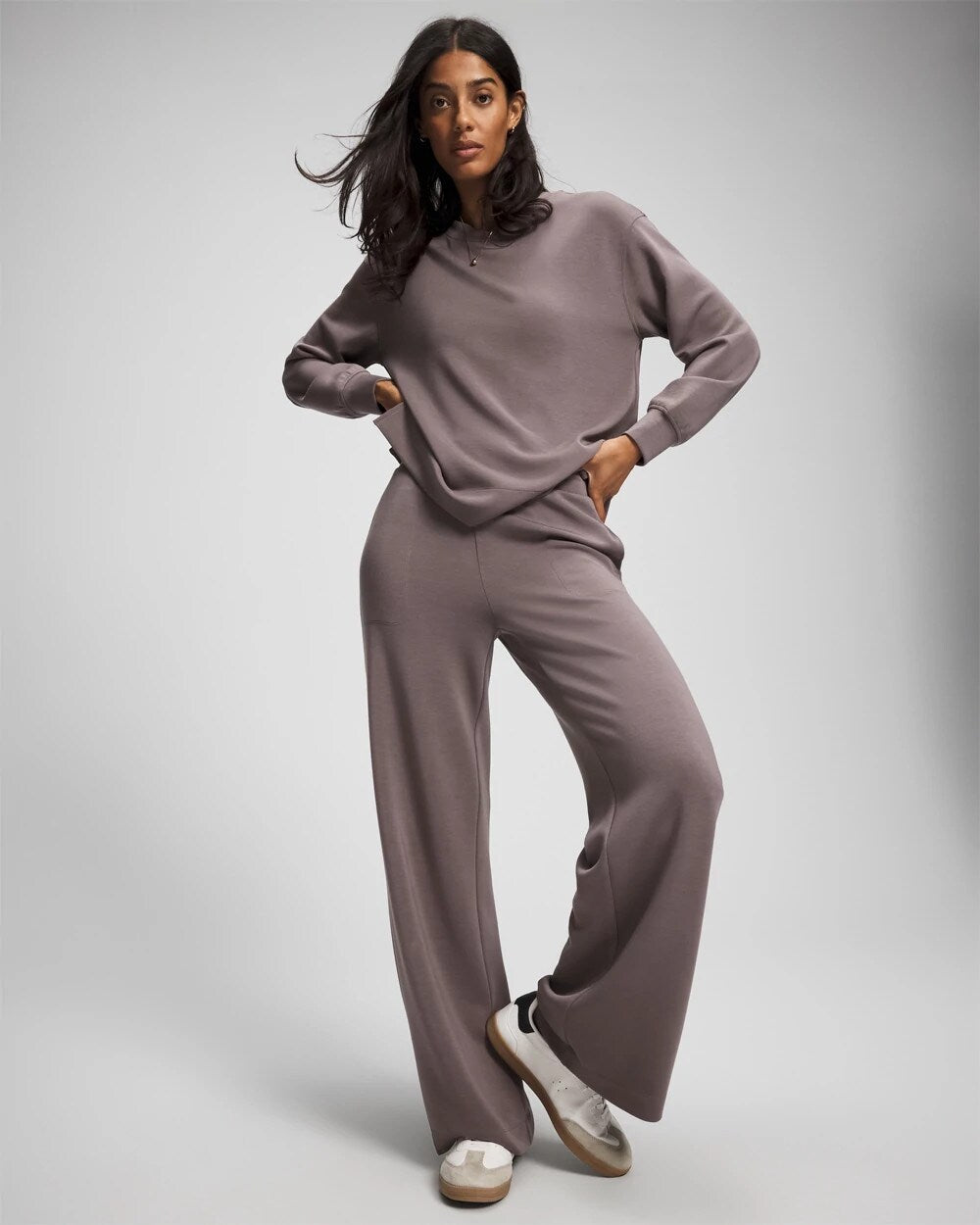 DARK TAUPE - Modern Modal Straight Leg Pant