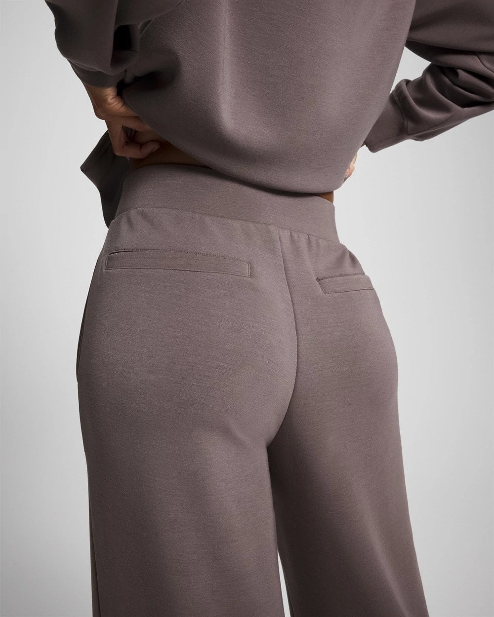 DARK TAUPE - Modern Modal Straight Leg Pant