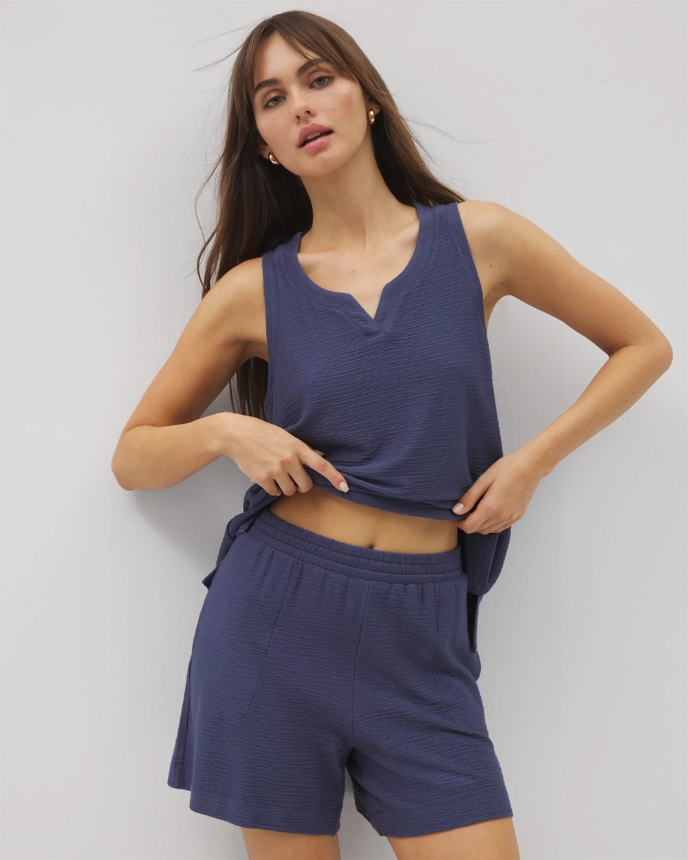 LUNAR TIDE - Crinkle Knit 5 Inch Short