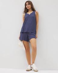 LUNAR TIDE - Crinkle Knit 5 Inch Short