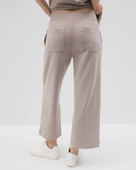 HEATHER MINK - Wide Leg Crop Pant