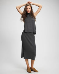 HEATHER QUARTZ - Premier Knit Sweater Midi Skirt