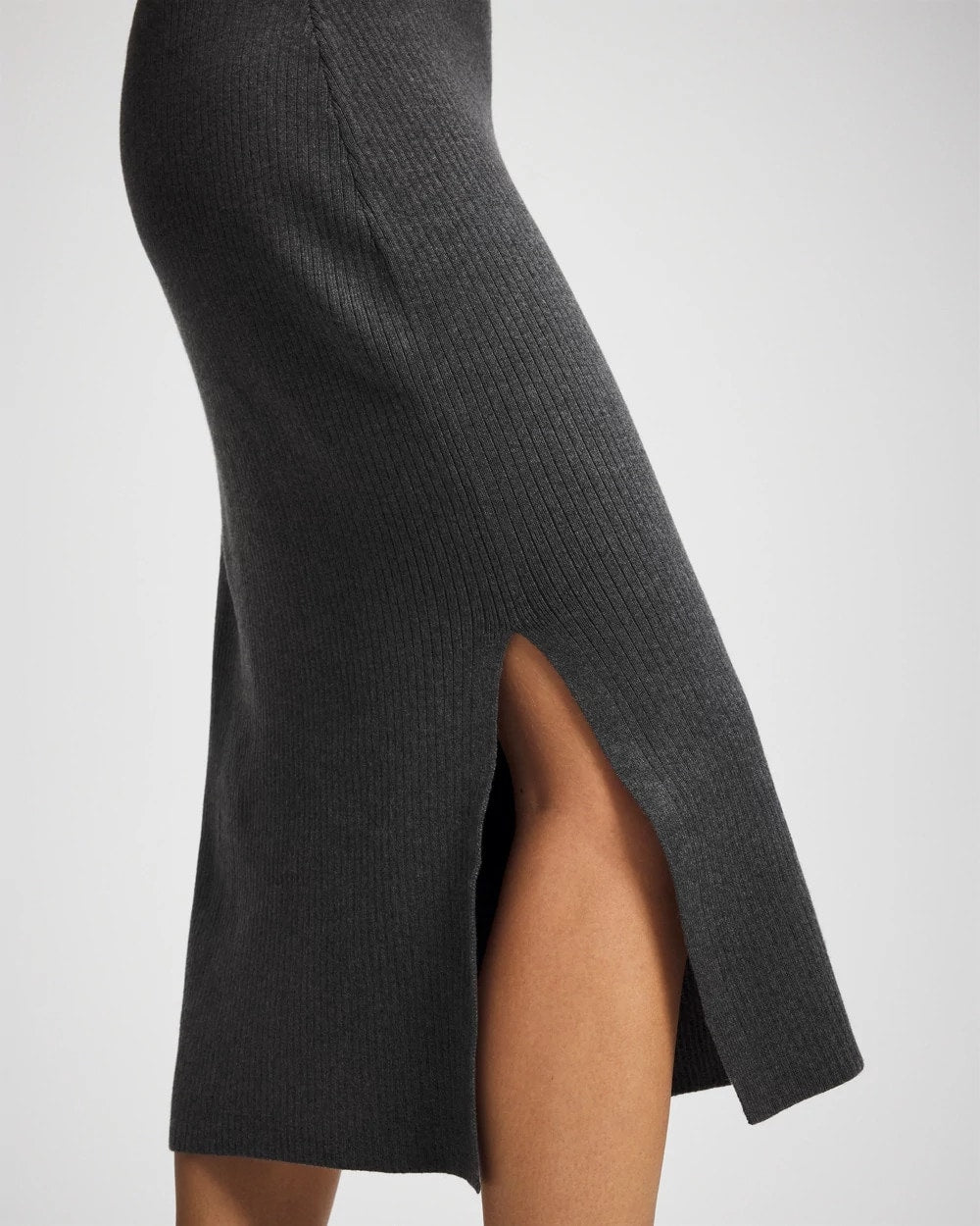 HEATHER QUARTZ - Premier Knit Sweater Midi Skirt