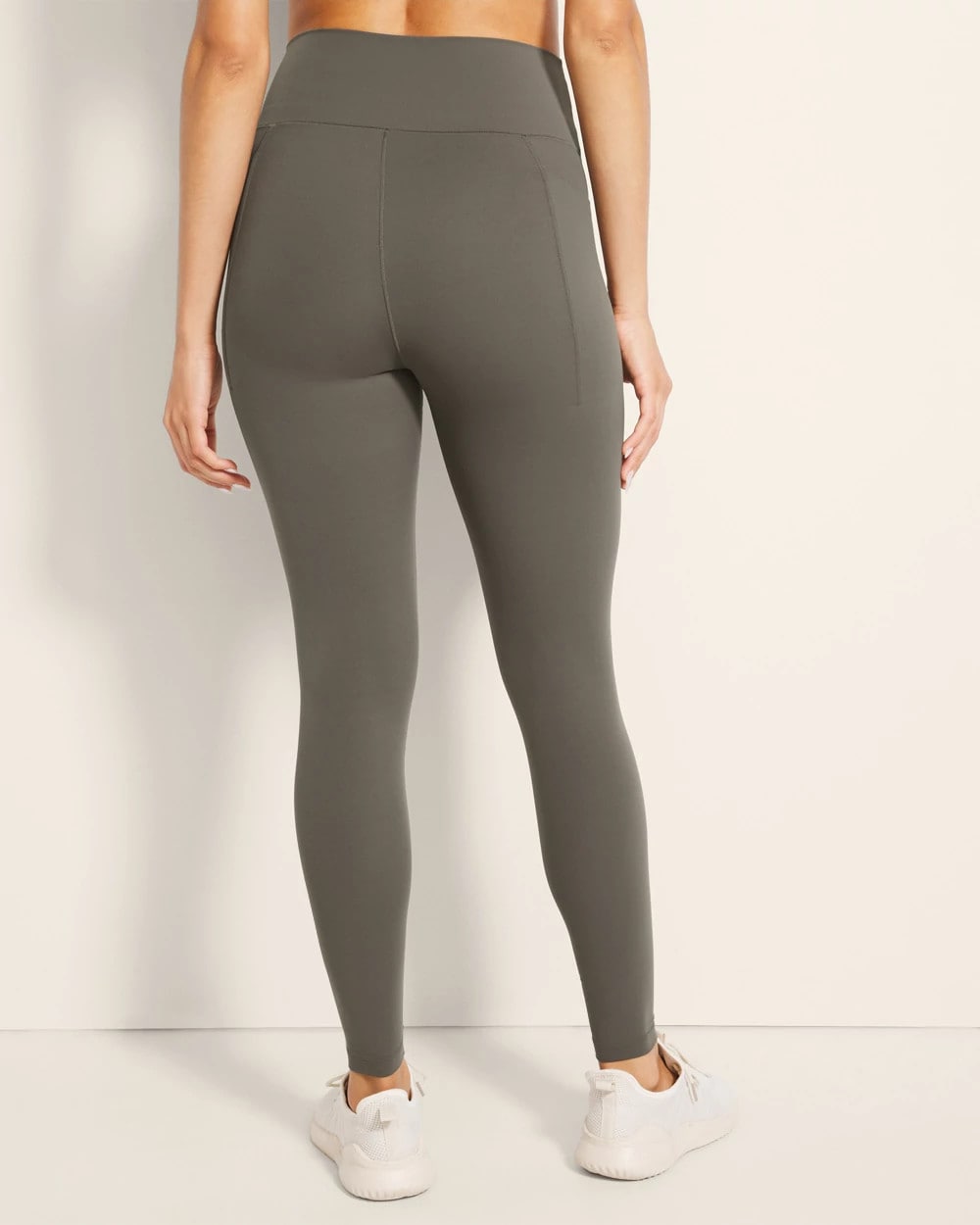 DARK GRAY OLIVE - High-Waist Pocket Leggings