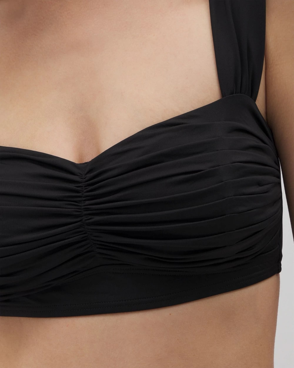 BLACK - Soma Swim Ruched Bikini Top