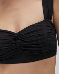 BLACK - Soma Swim Ruched Bikini Top