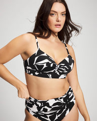MEANDERING LEAF BLACK - Enbliss Wireless Bikini