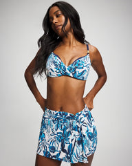 MULTI - Turning Tides Draped Bikini Top