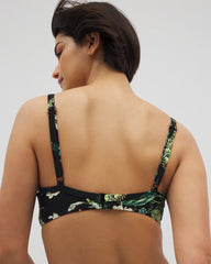 TROPICAL TWIST BLACK - Twist Bikini Top