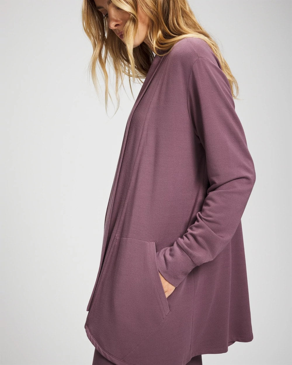 PURPLE FLINT - Ultrasoft Fleece Cardigan