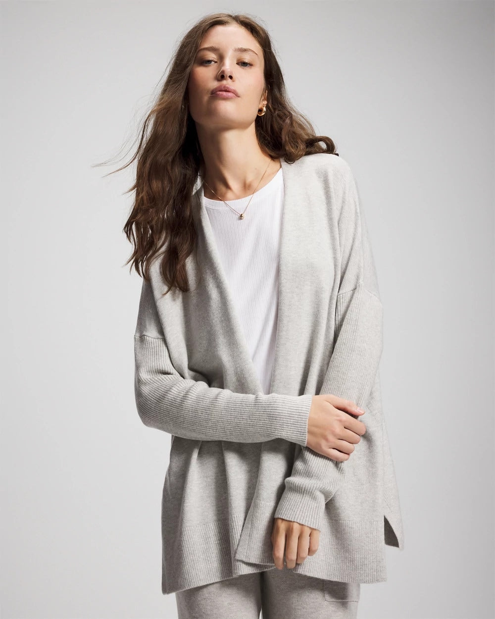HEATHER STONE - Premier Knit Sweater Wrap