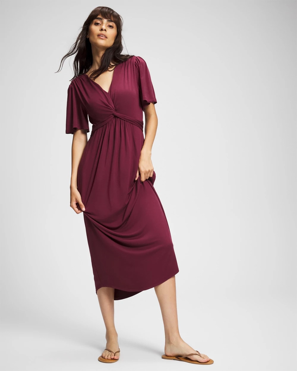 VELVET PLUM - Pamilla Midi Bra Dress