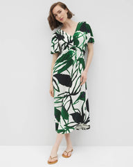 INKY LEAVES GRAND COCONUT - Pamilla Midi Bra Dress