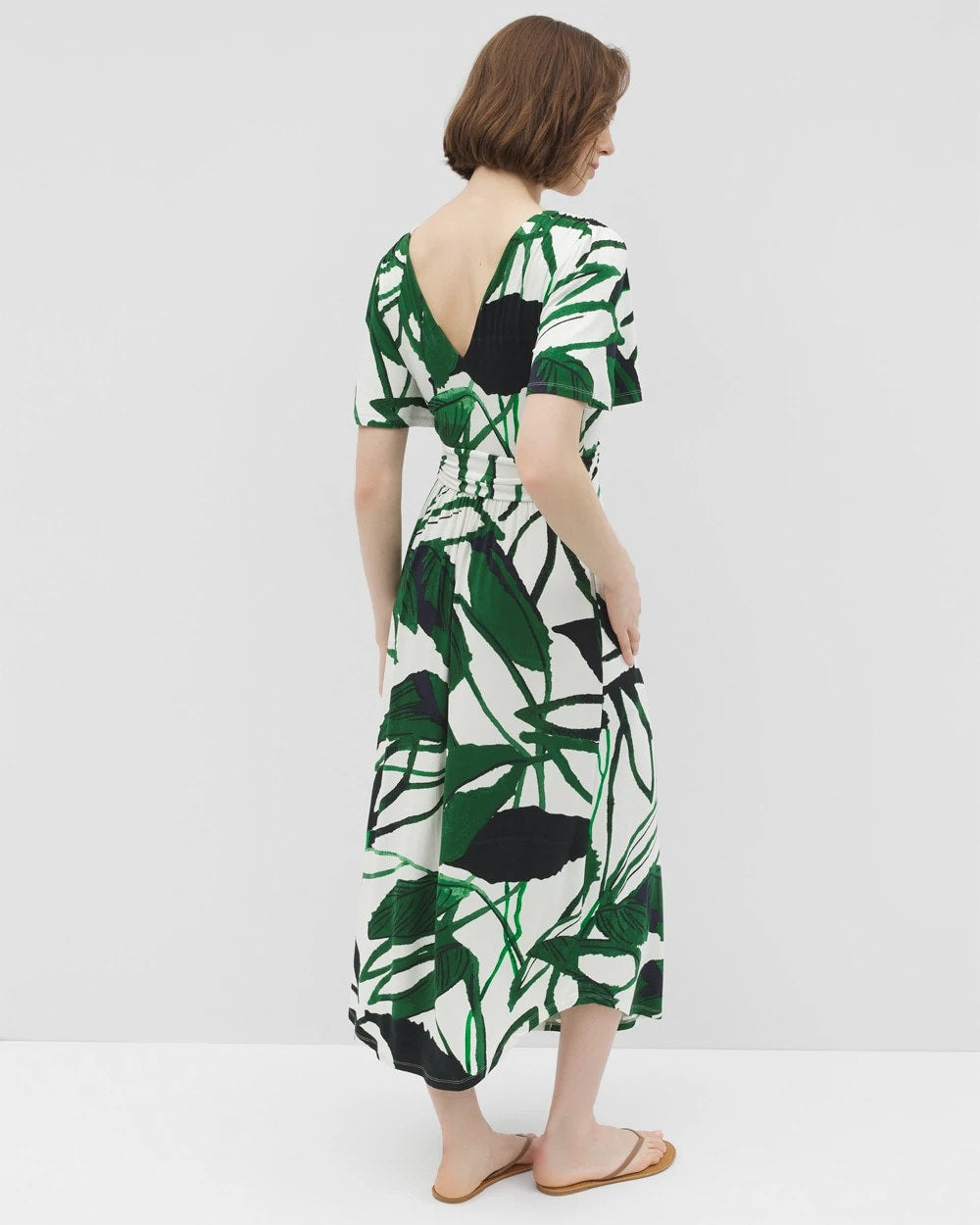 INKY LEAVES GRAND COCONUT - Pamilla Midi Bra Dress