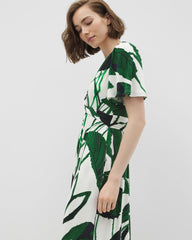 INKY LEAVES GRAND COCONUT - Pamilla Midi Bra Dress