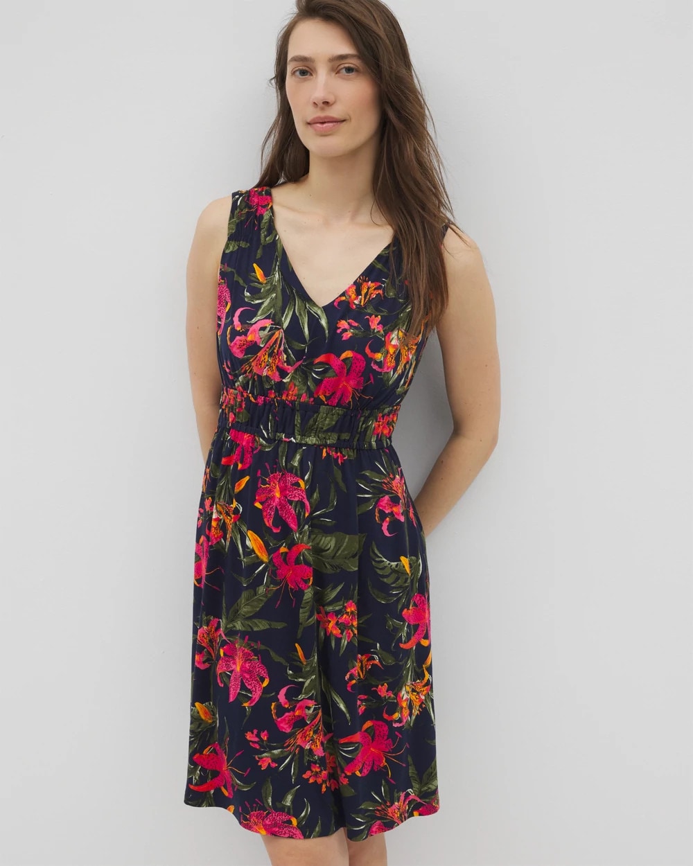 LE TIGRE TROPIC NAVY - Riviera Short Bra Dress