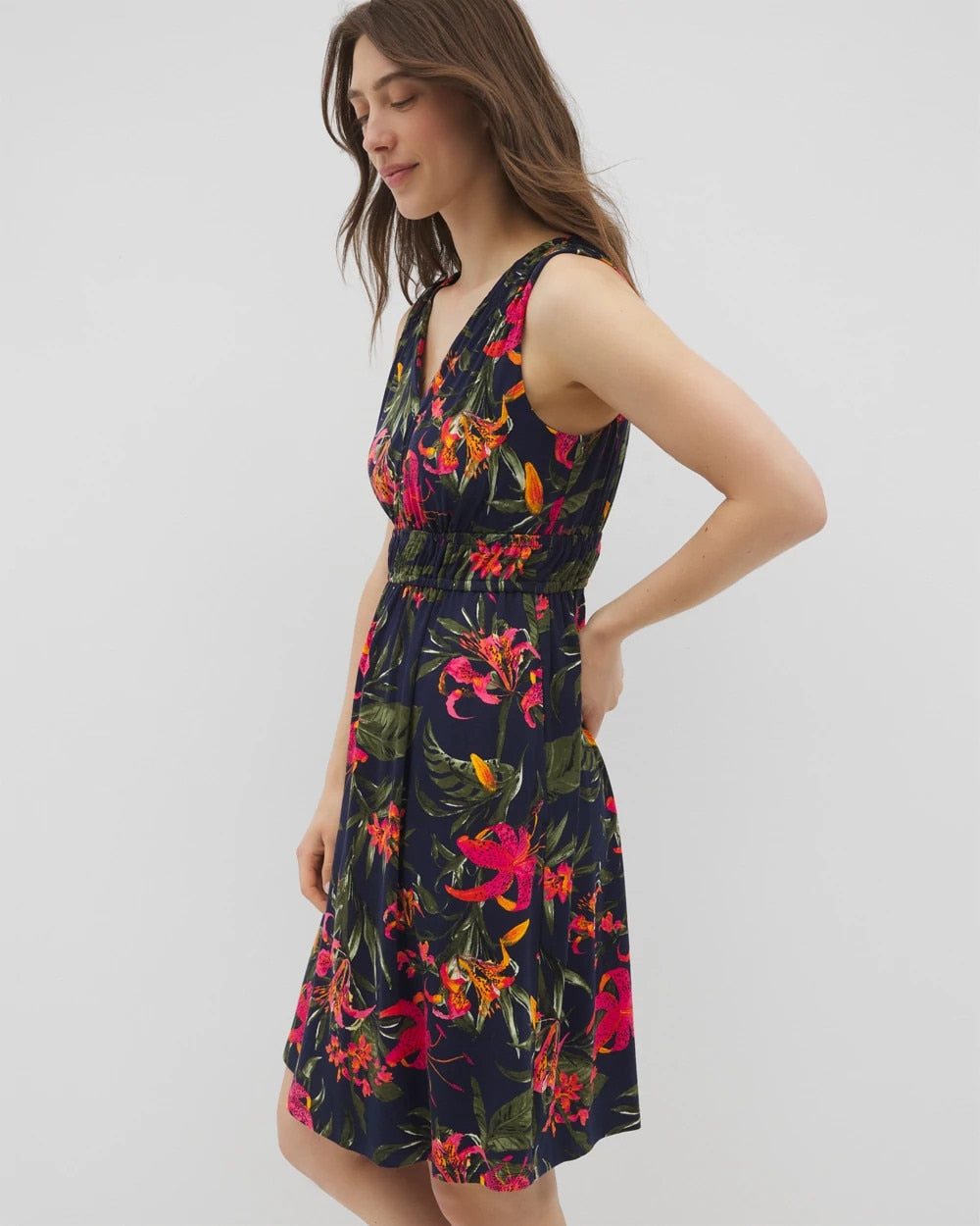 LE TIGRE TROPIC NAVY - Riviera Short Bra Dress
