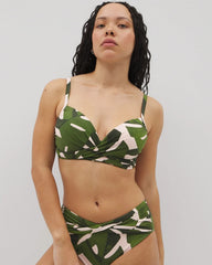 TROPICAL BREEZE MID PALM - Soma Swim Twist Bikini Top