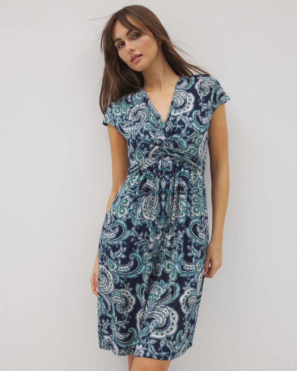 SHOW OFF PAISLEY NAVY - Twist Short Bra Dress