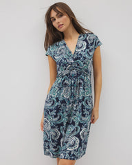 SHOW OFF PAISLEY NAVY - Twist Short Bra Dress