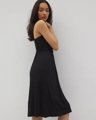BLACK - Cross Back Strap Bra Dress