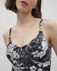 BLACK - Scoop Neck Tankini