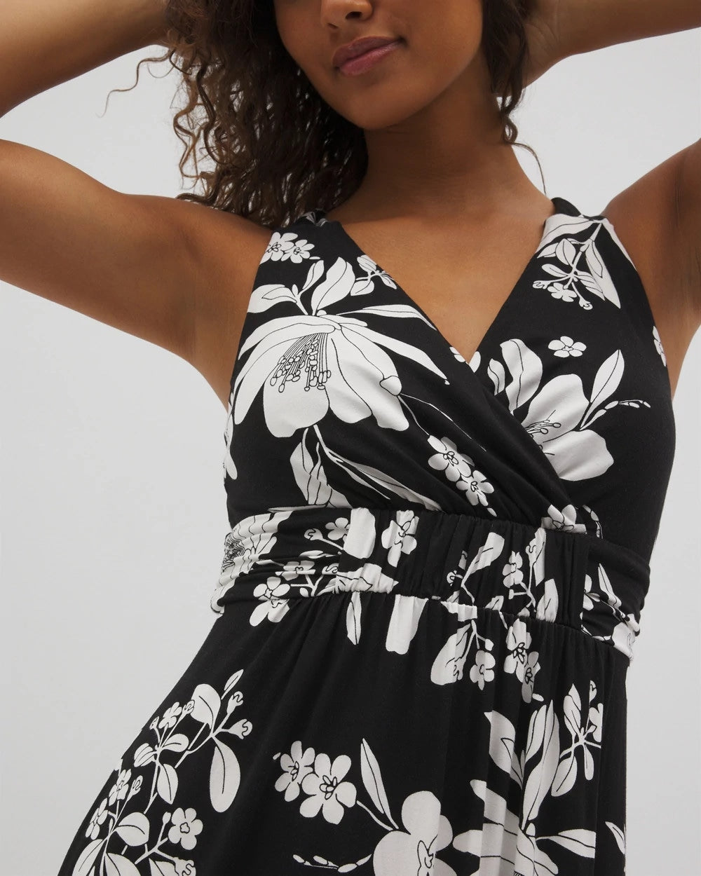 PLUMERIA DREAM G BLACK - Isla Cross Back Maxi Bra Dress