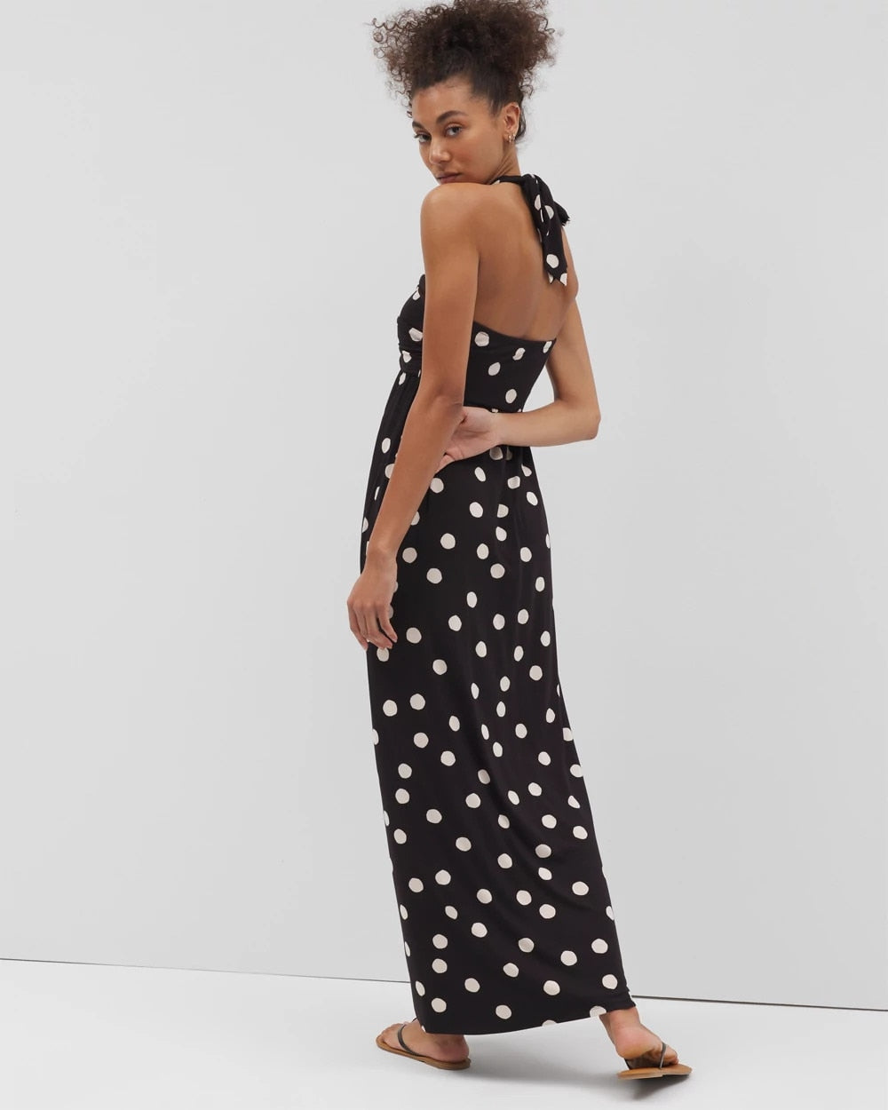 MOVEMENT DOT BLACK - Retreat Maxi Bra Dress