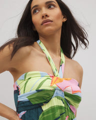 FLIRTY FLORA DARK SEA - Retreat Maxi Bra Dress
