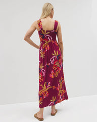 SUNRISE FLORA RED BEAUTY - Bahia Maxi Bra Dress