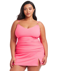 BARDOT BLUSH - Pique Ole V-Neck Tankini