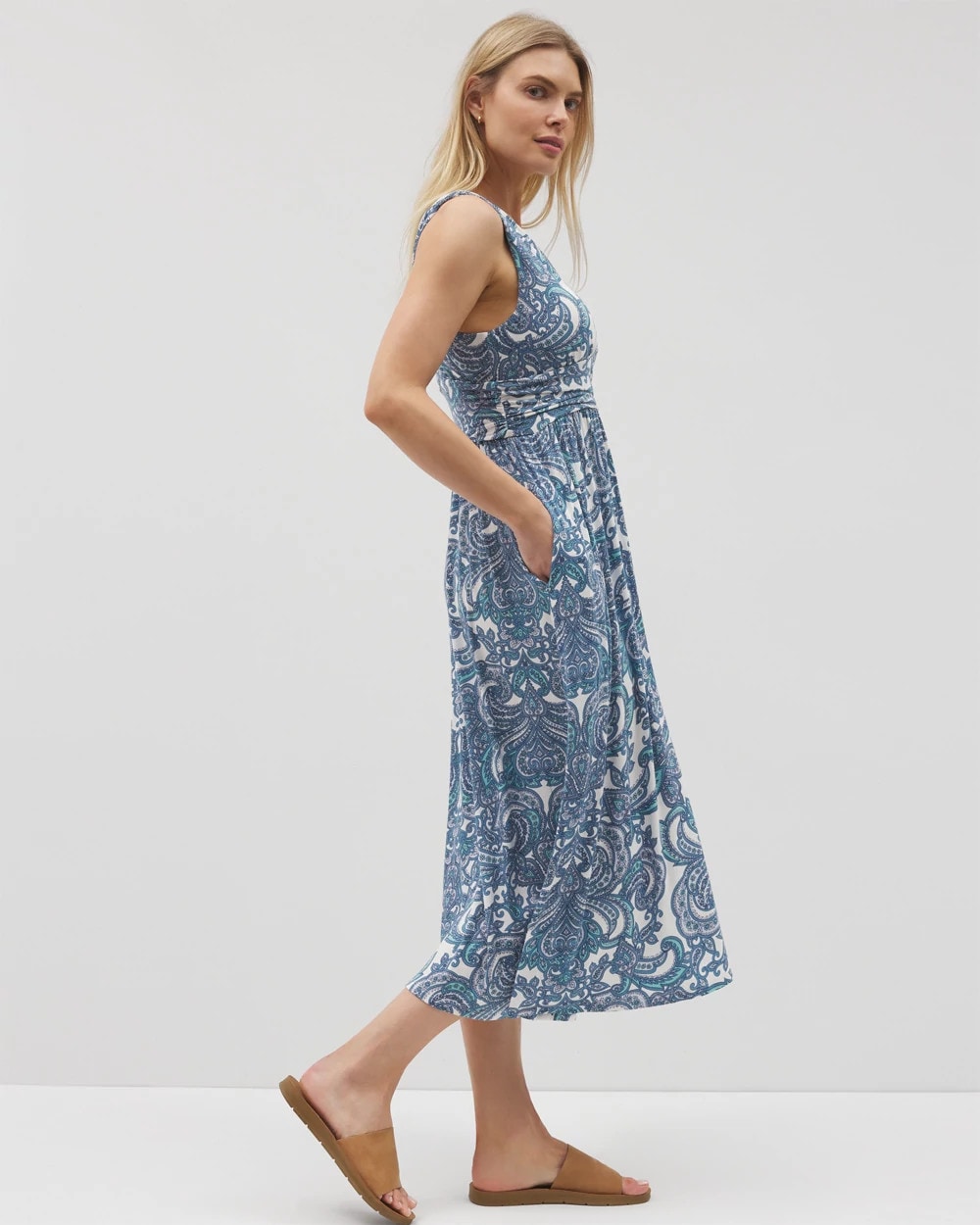 SHOW OFF PAISLEY COCONUT - Goddess Midi Bra Dress