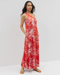PALM PERFECT G GOJI BERRY - One-Shoulder Maxi Bra Dress