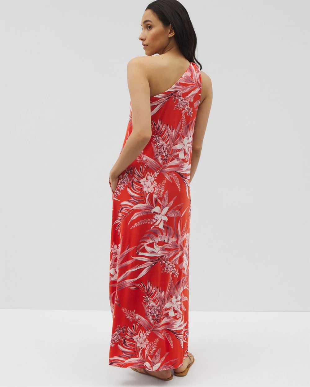 PALM PERFECT G GOJI BERRY - One-Shoulder Maxi Bra Dress