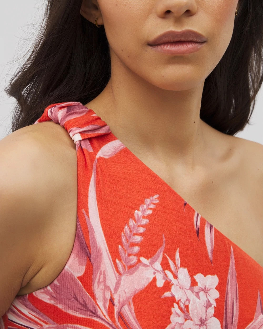 PALM PERFECT G GOJI BERRY - One-Shoulder Maxi Bra Dress
