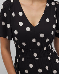 MOVEMENT DOT BLACK - Oasis Midi Bra Dress