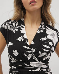 PLUMERIA DREAM G BLACK - Mini Bra Dress
