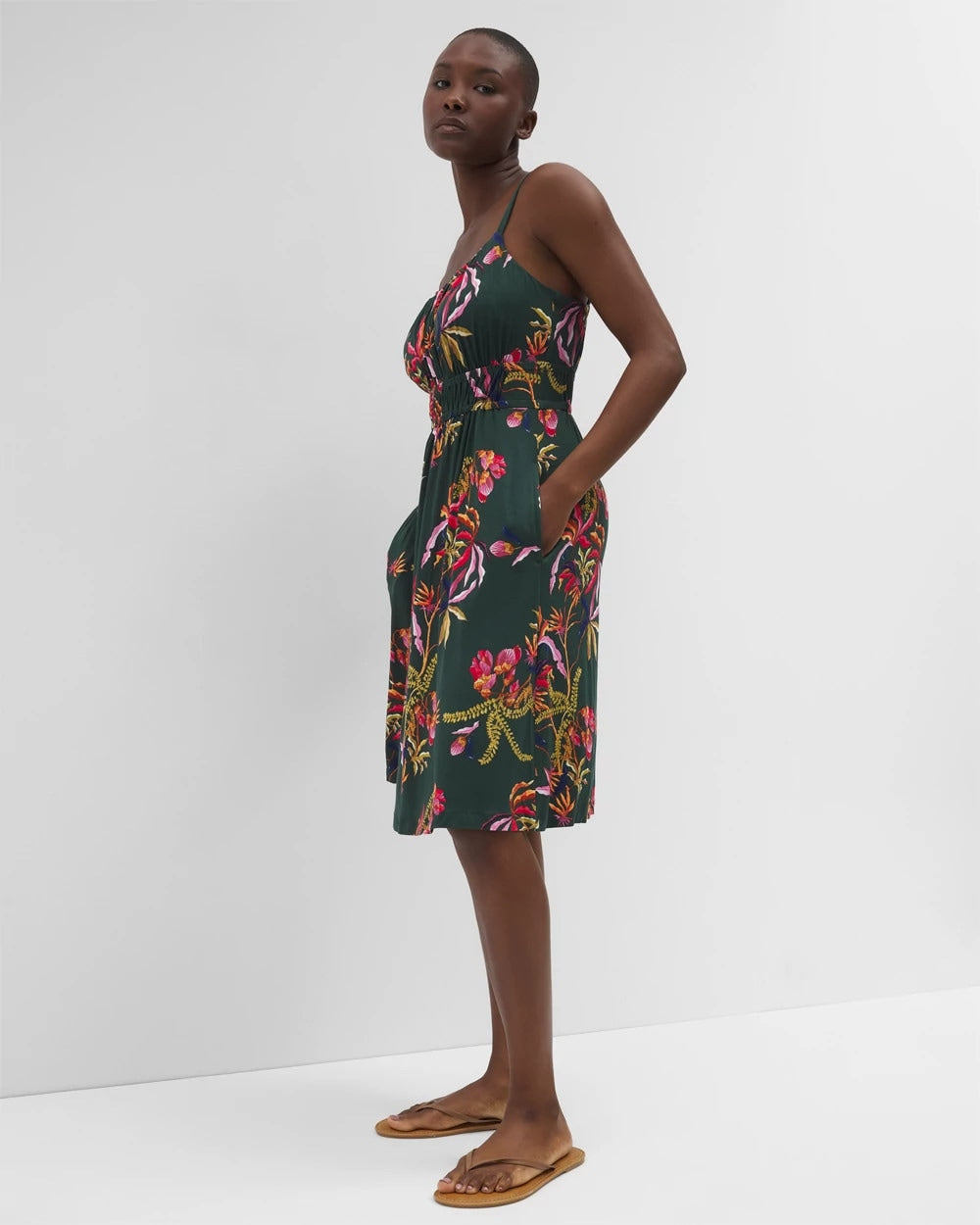 SUNRISE FLORA M EMERALD - Paradiso Short Bra Dress