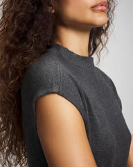 HEATHER QUARTZ - Premier Knit Sweater Funnel Neck Midi Dress