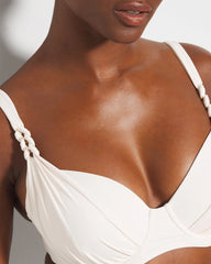 COCONUT WATER - Ring Master Draped Underwire Swim Top