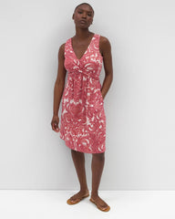 SHOW OFF PAISLEY PEACH - V-Neck Short Bra Dress
