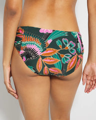 PARROT-ISE LUSH EMERALD - Ruched Side Bikini Bottom