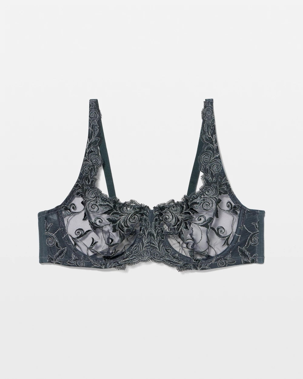 PETROL W GREEN MIST - Unlined Bra
