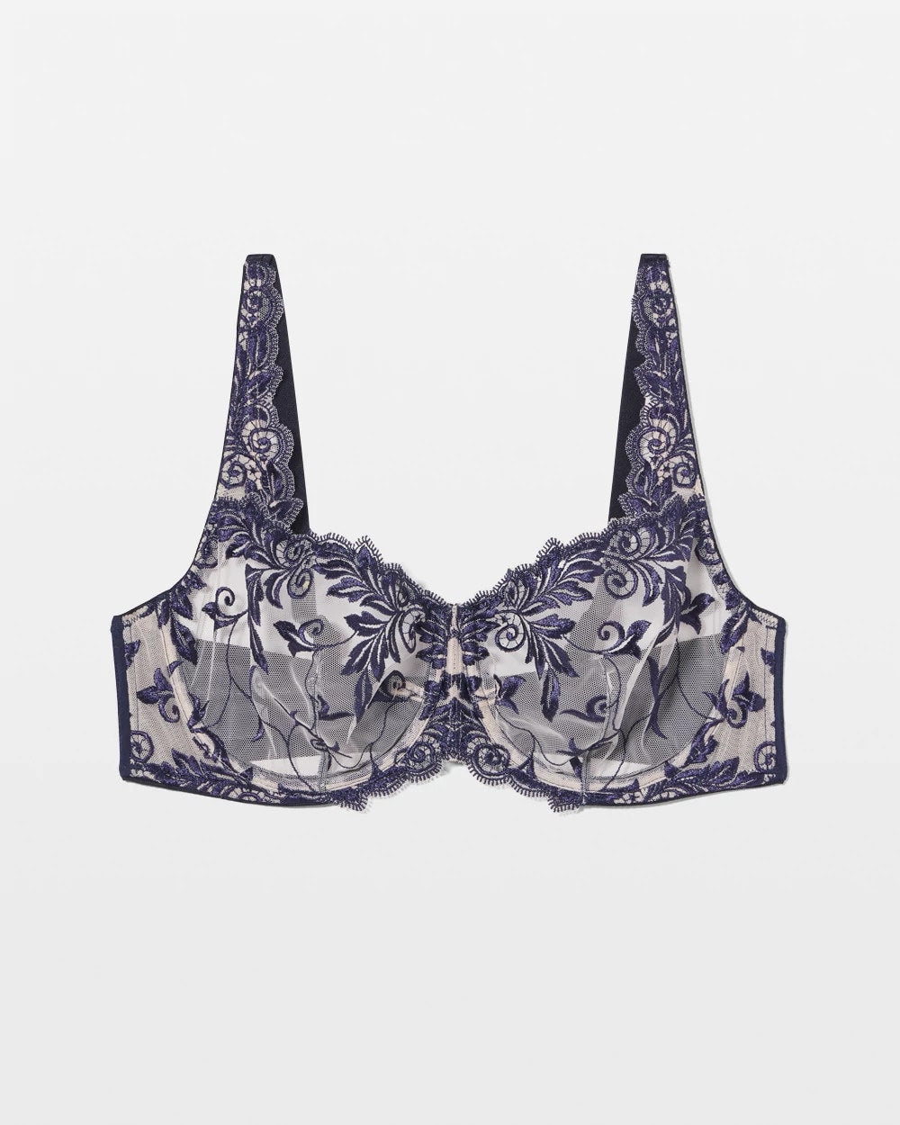 PALE SAND W NAVY - Unlined Bra