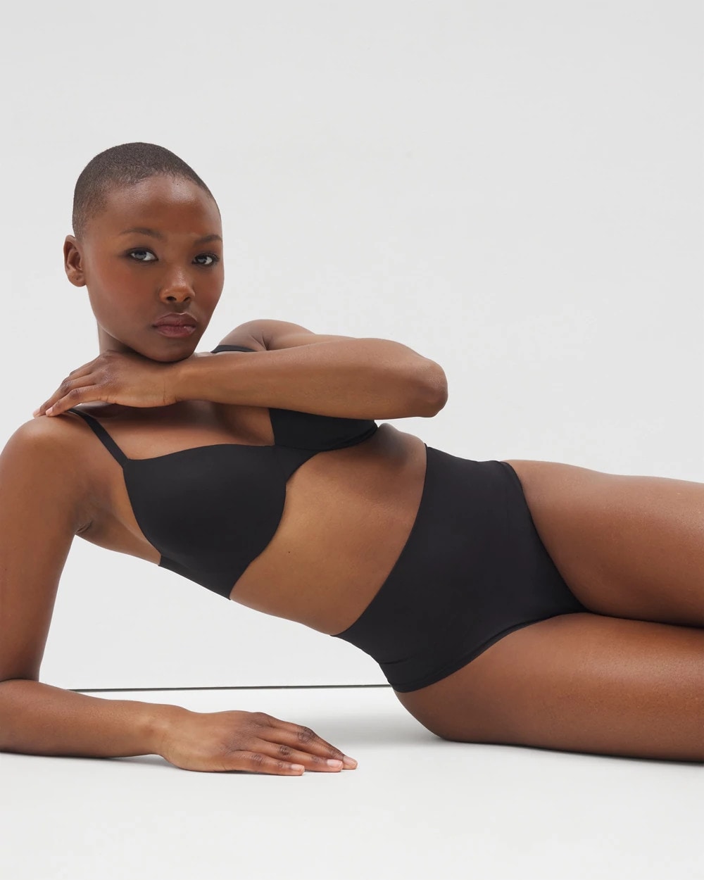 BLACK - Second Skin by Soma Mid-Level Shaping Seamless Thong
